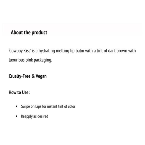 NIB Jeffree Star Tinted Lip Balm Cowboy Kiss 3.25g - Picture 10 of 10